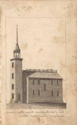 View of the Presbyterian Meeting House, formerly standing in Federal Street, Boston Engraving